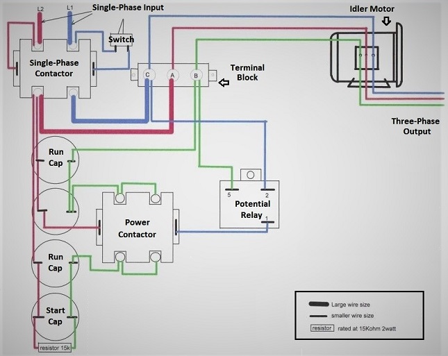 3 Phase Converter Wiring Diagram : Running A Three Phase Electric