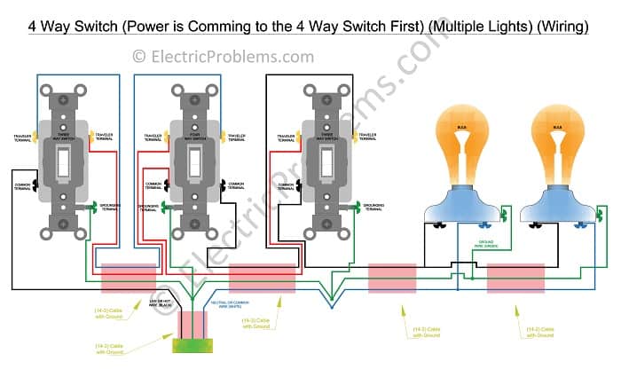 4 Way Switch Wiring Diagram Multiple